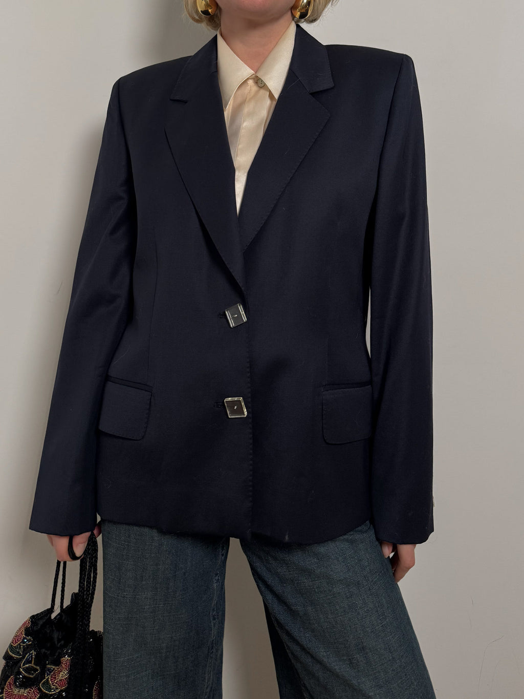 Piacenza wool blue blazer