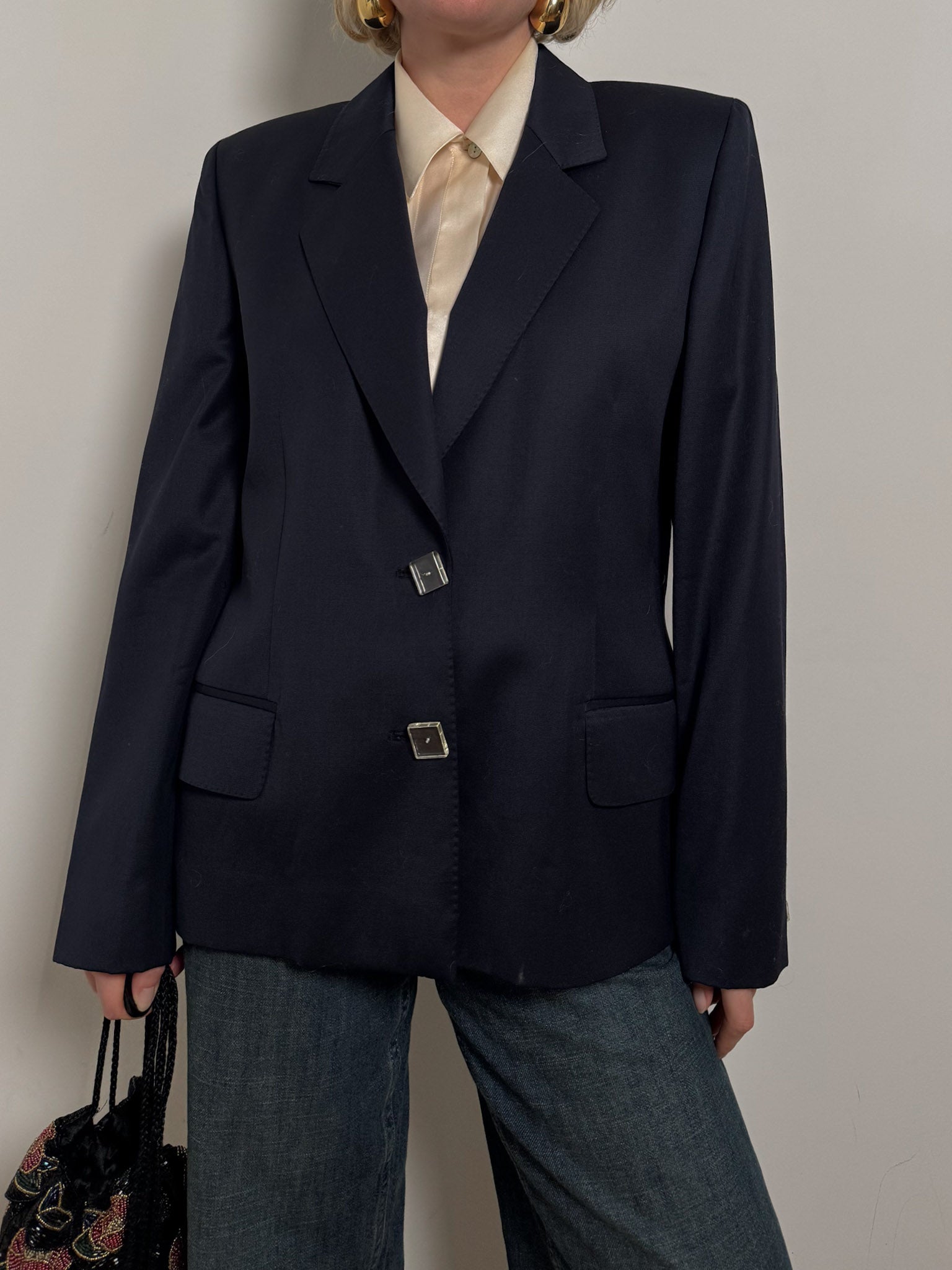 Piacenza wool blue blazer