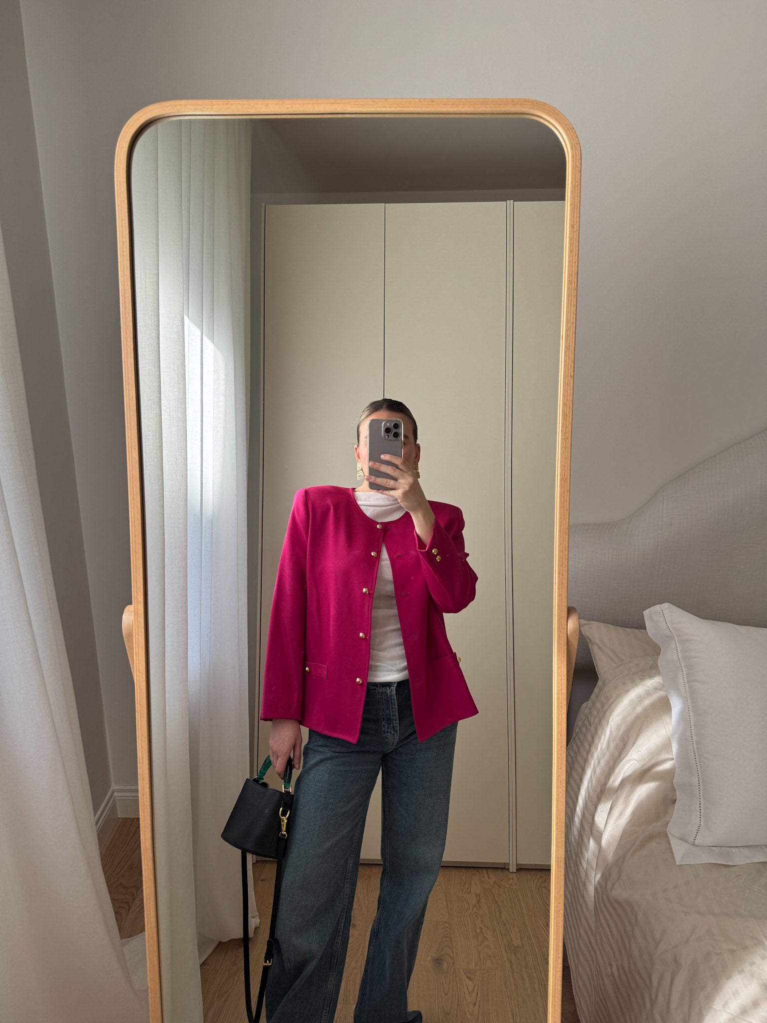 Pure wool cyclamen jacket