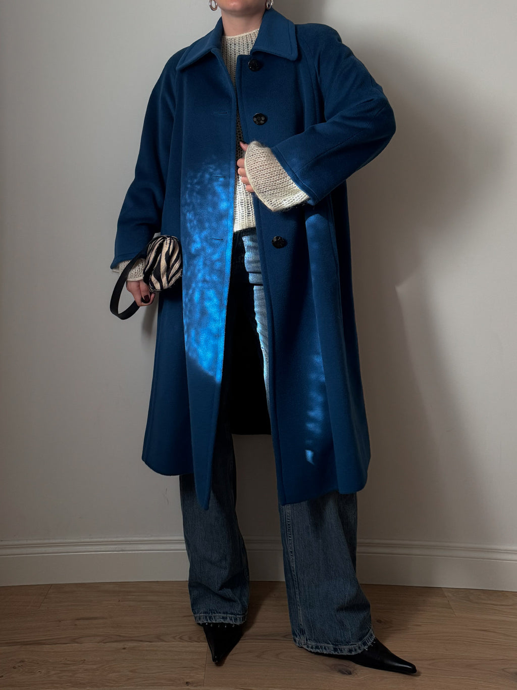 Piacenza pure virgin wool cobalt coat