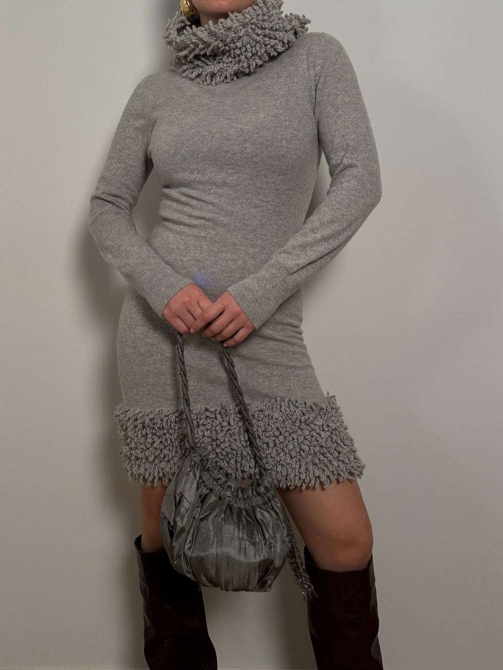 Pure cashmere grey dress