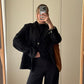 Pure linen black jacket