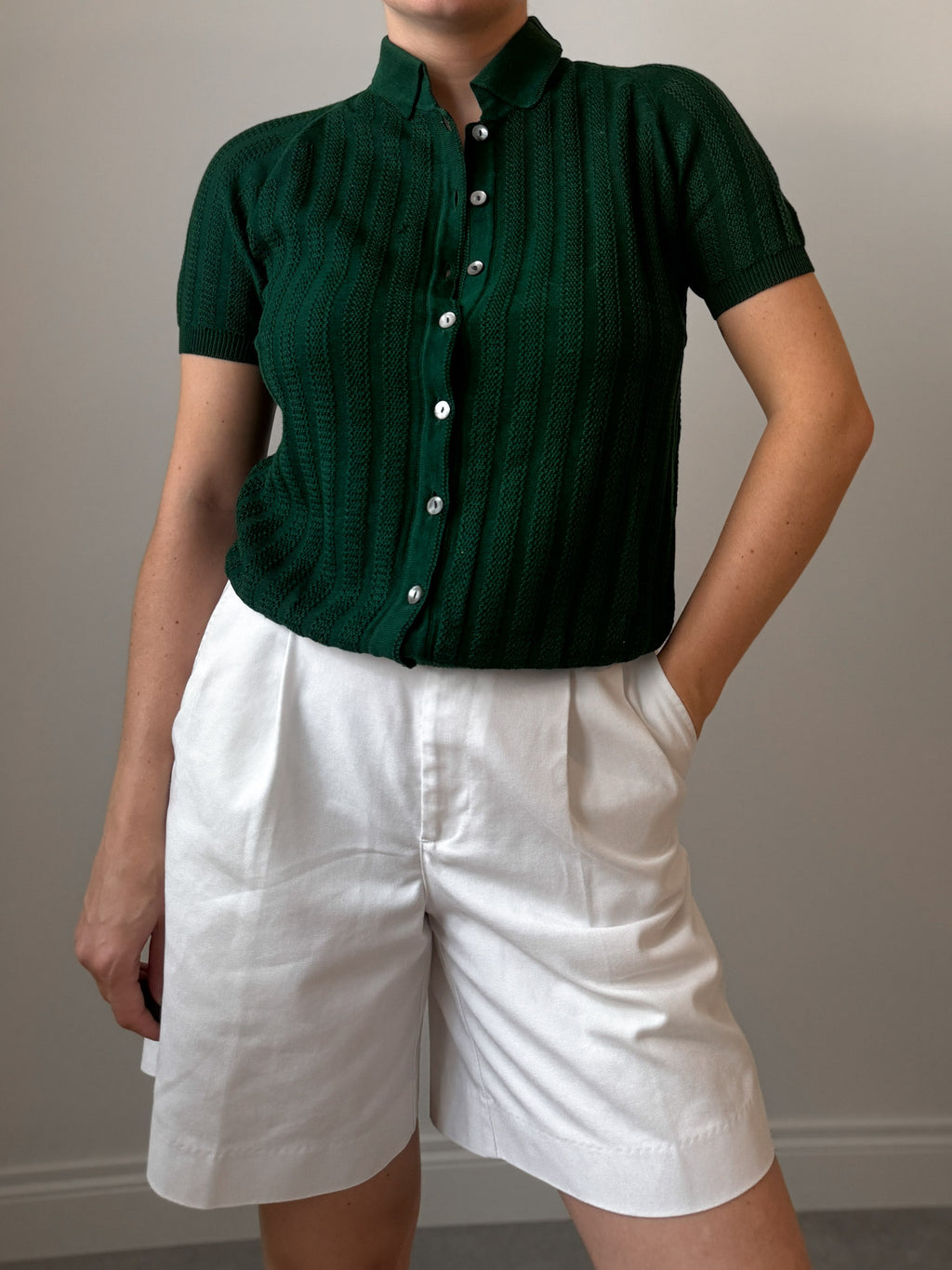 Pure cotton green polo