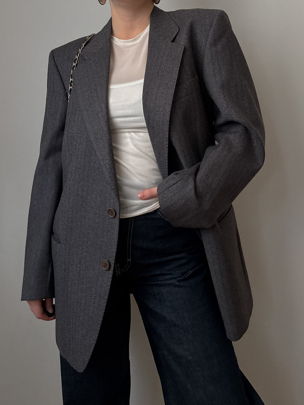 Pure wool grey blazer