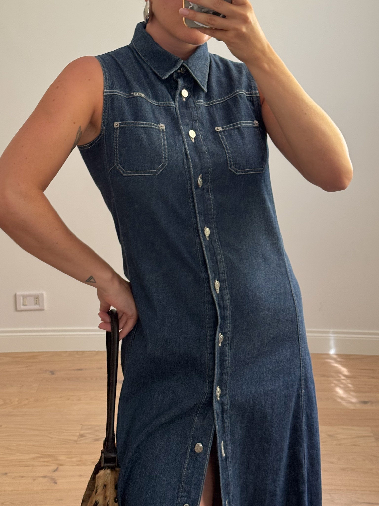 Rifle denim long dress