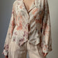 Silk blend floral blouse