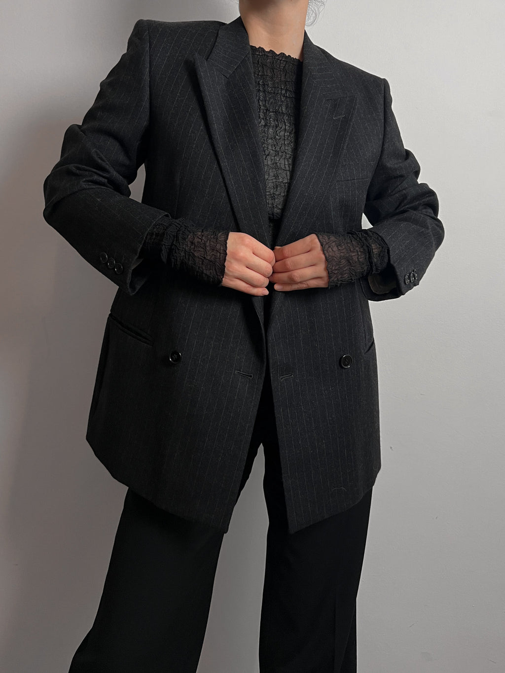 Marzotto pure virgin wool grey blazer