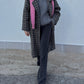 Pure wool check grey coat