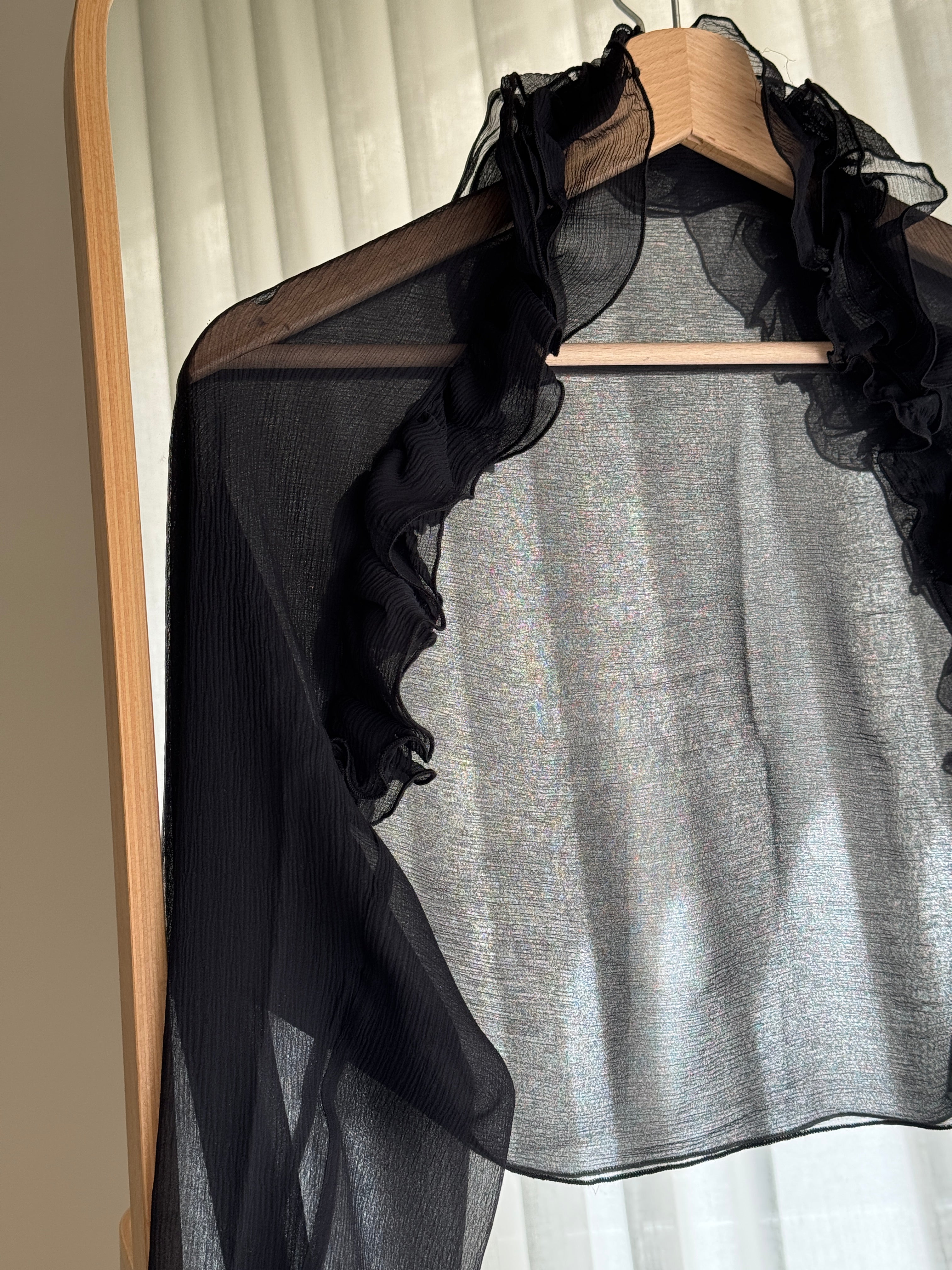 Bolero in pura seta nero