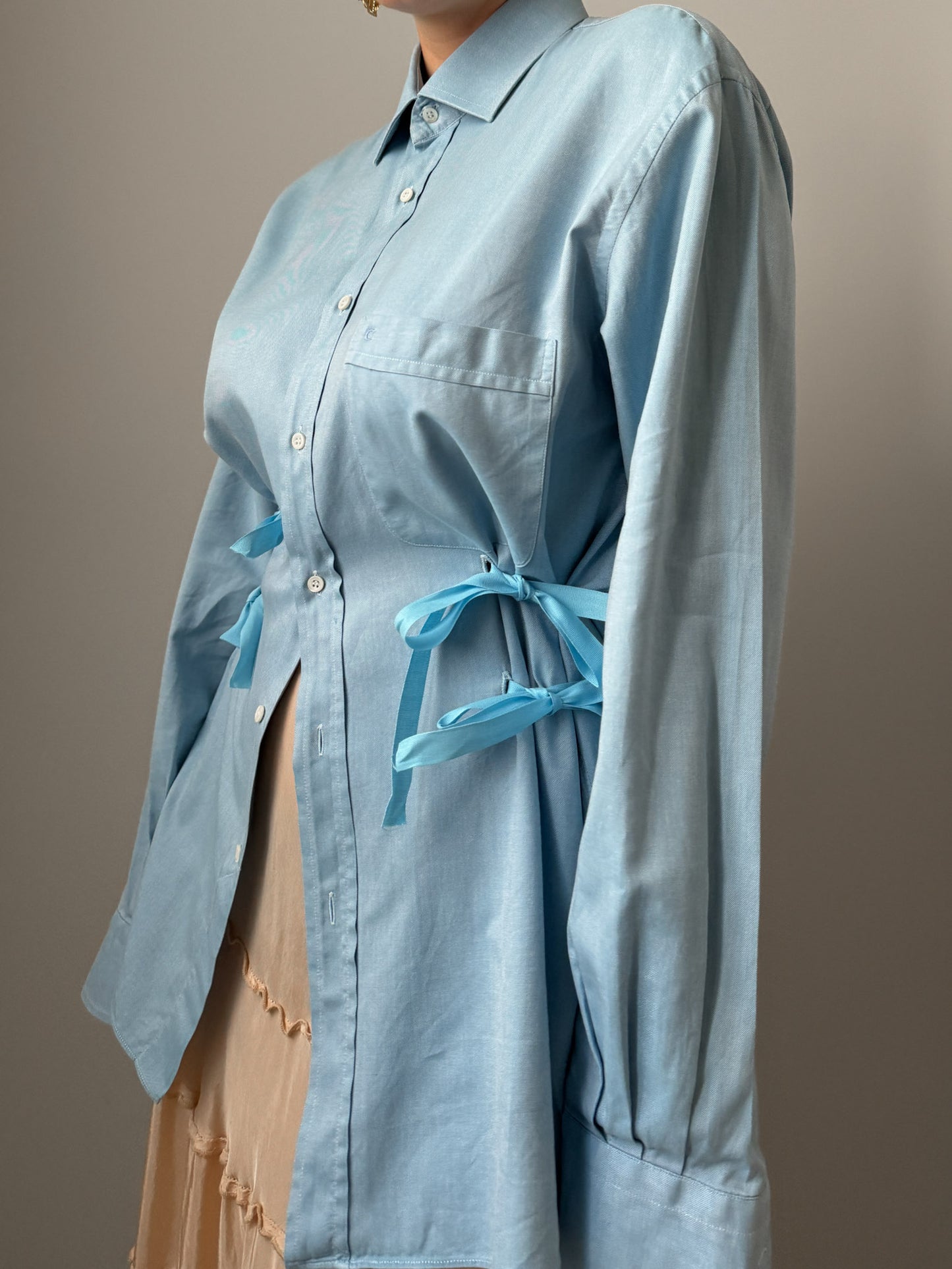 Isotta turquoise cotton (Carrel shirt)