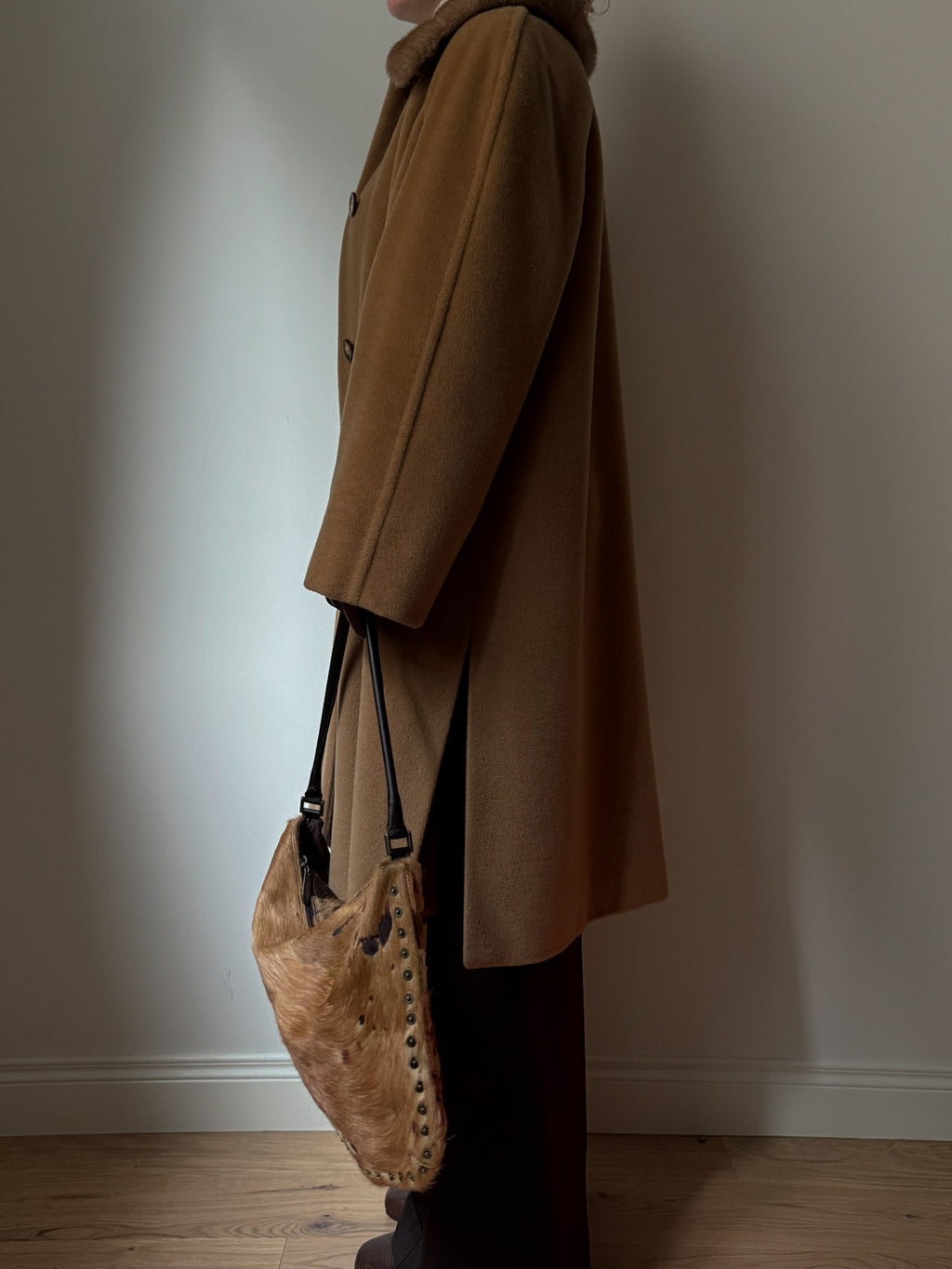Pure wool camel coat