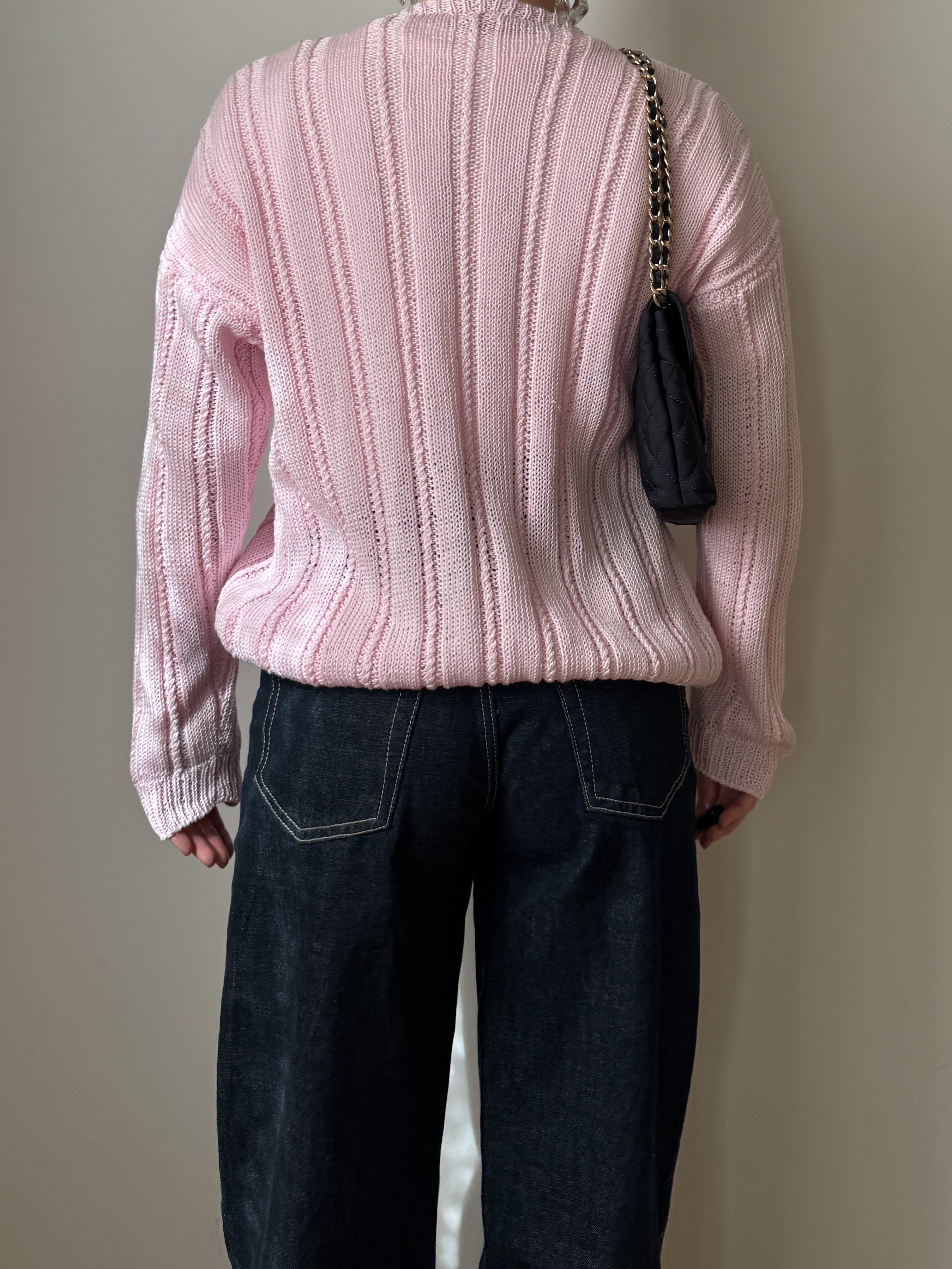 Pure cotton pink cardigan