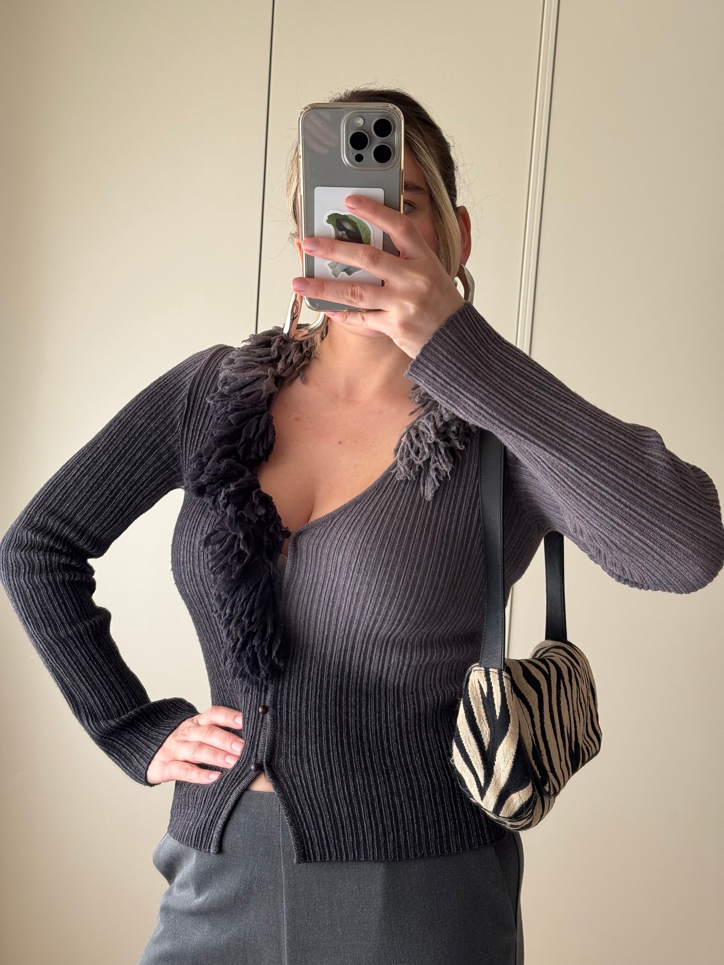 Roberto Cavalli grey cardigan