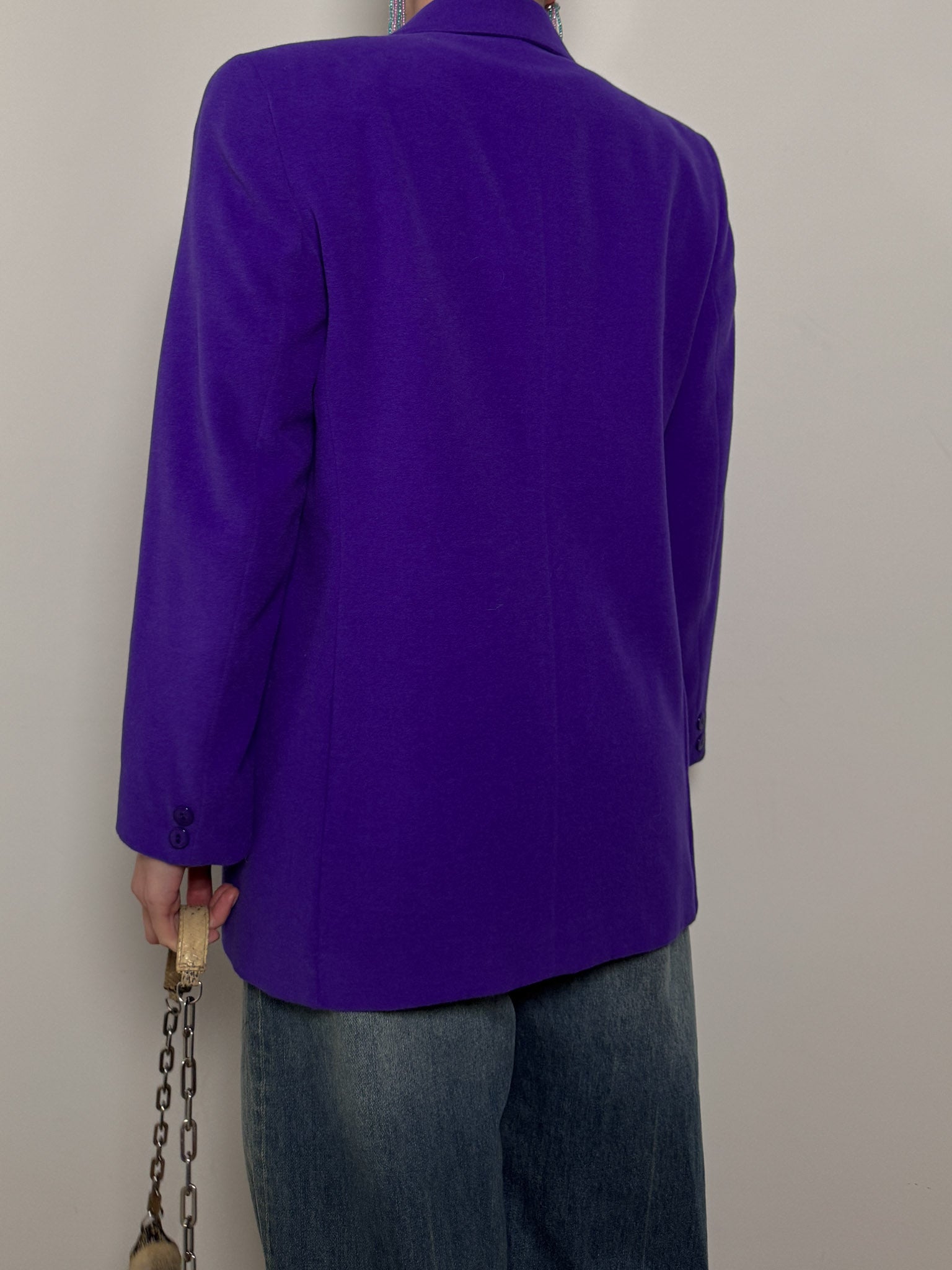 Piacenza pure wool purple blazer