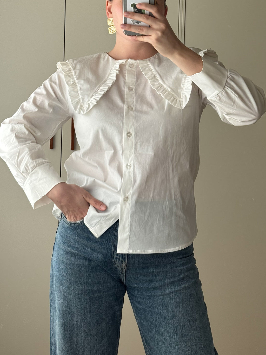 Pure cotton white blouse