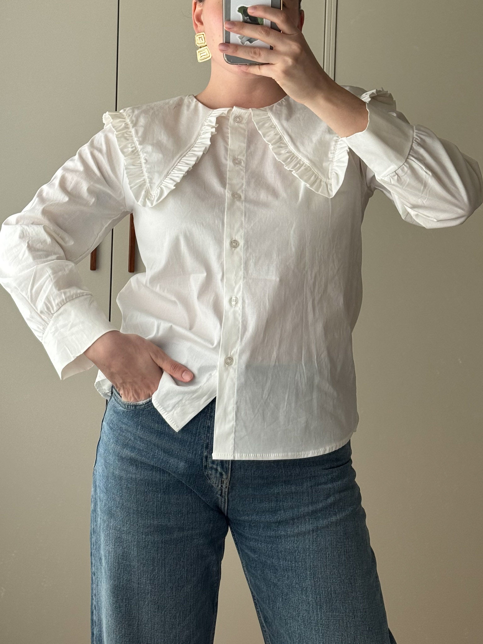 Pure cotton white blouse