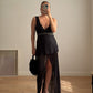 Pure silk black top