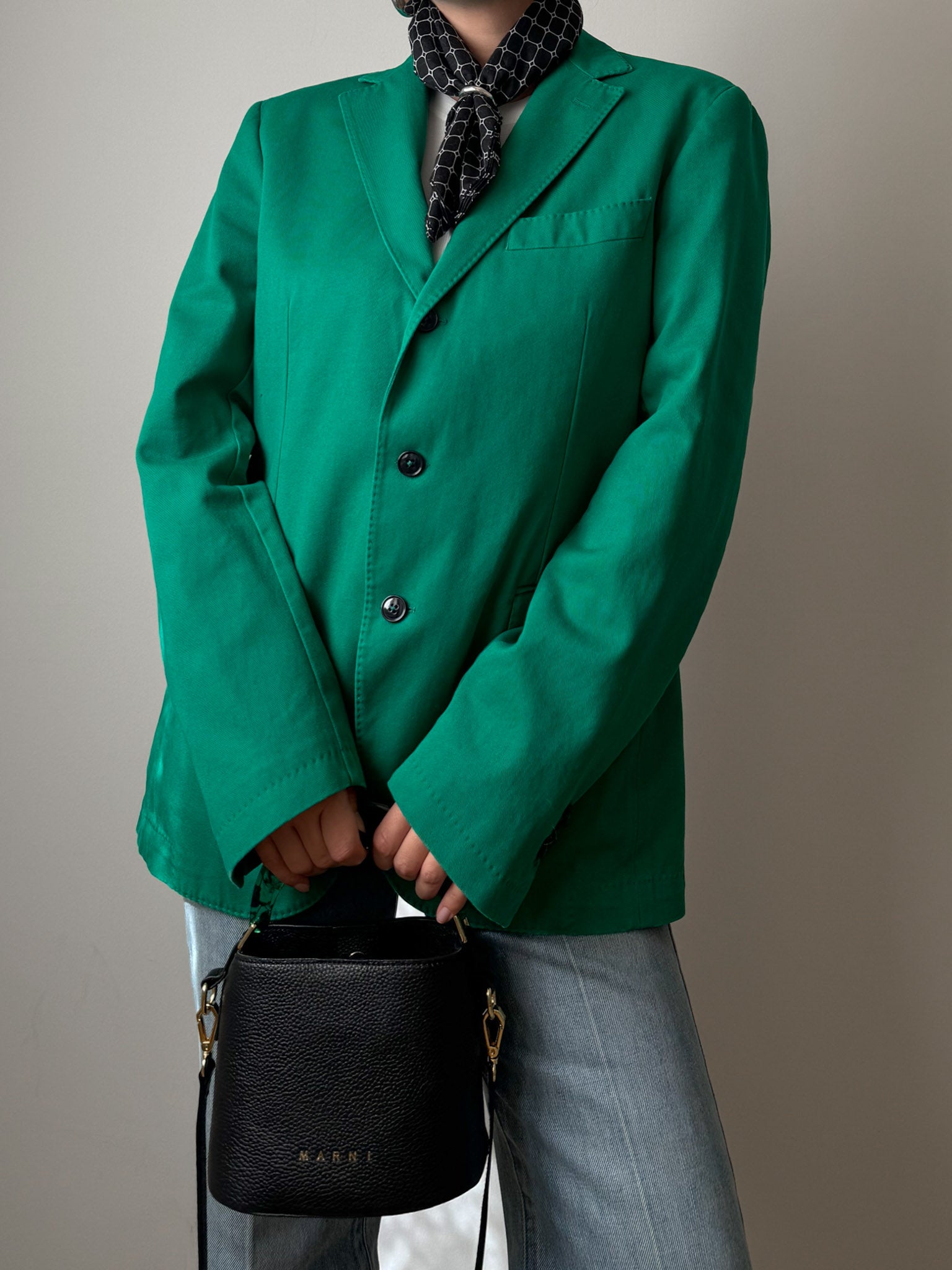 Pure cotton green blazer