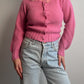 Wool and plumage pink cardigan