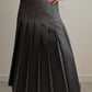 Pure virgine wool pleated grey skirt