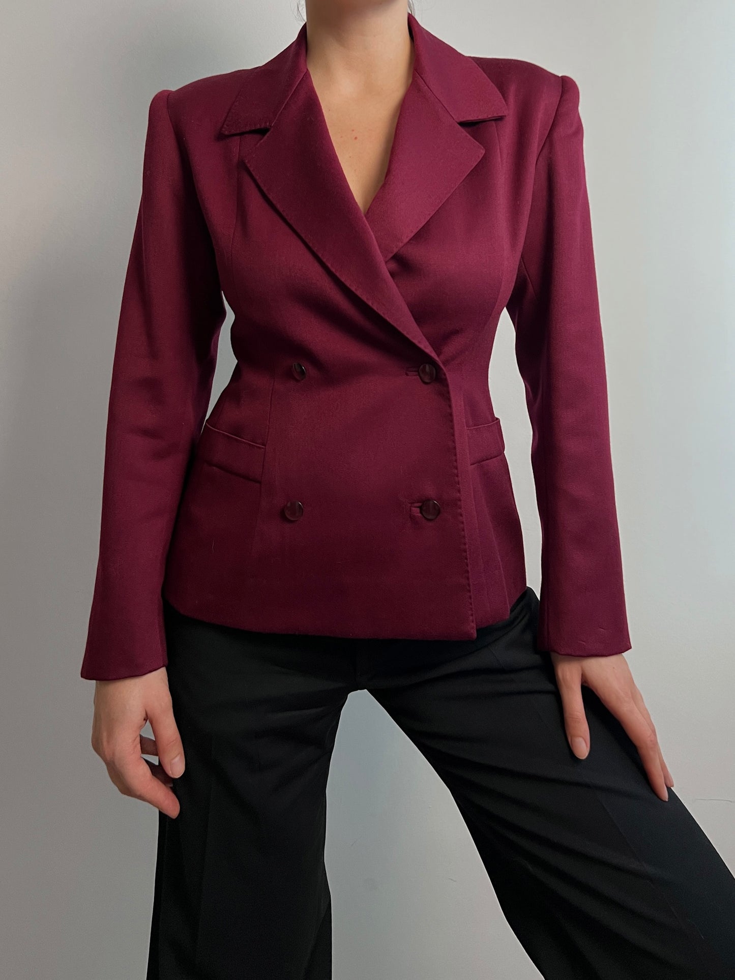 Pure wool bordeaux blazer