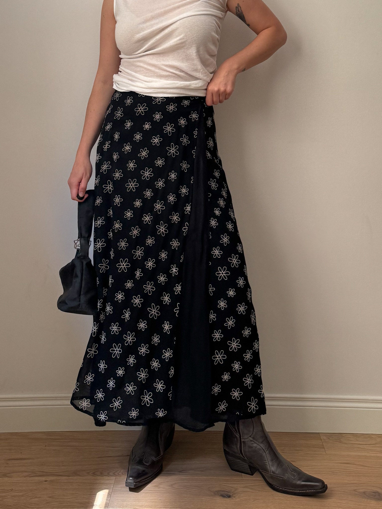 Viscose floral skirt