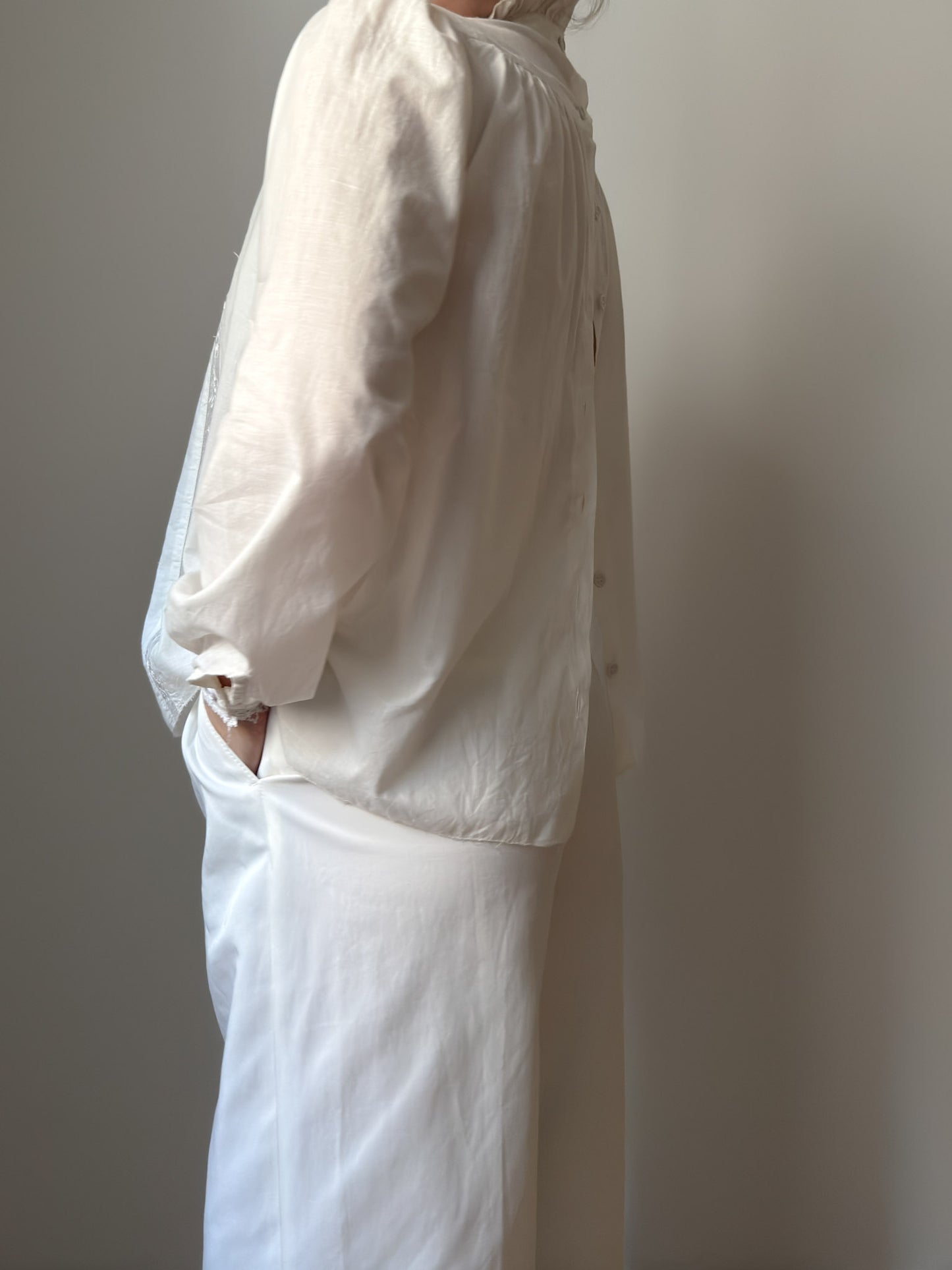 Pure cotton ivory blouse