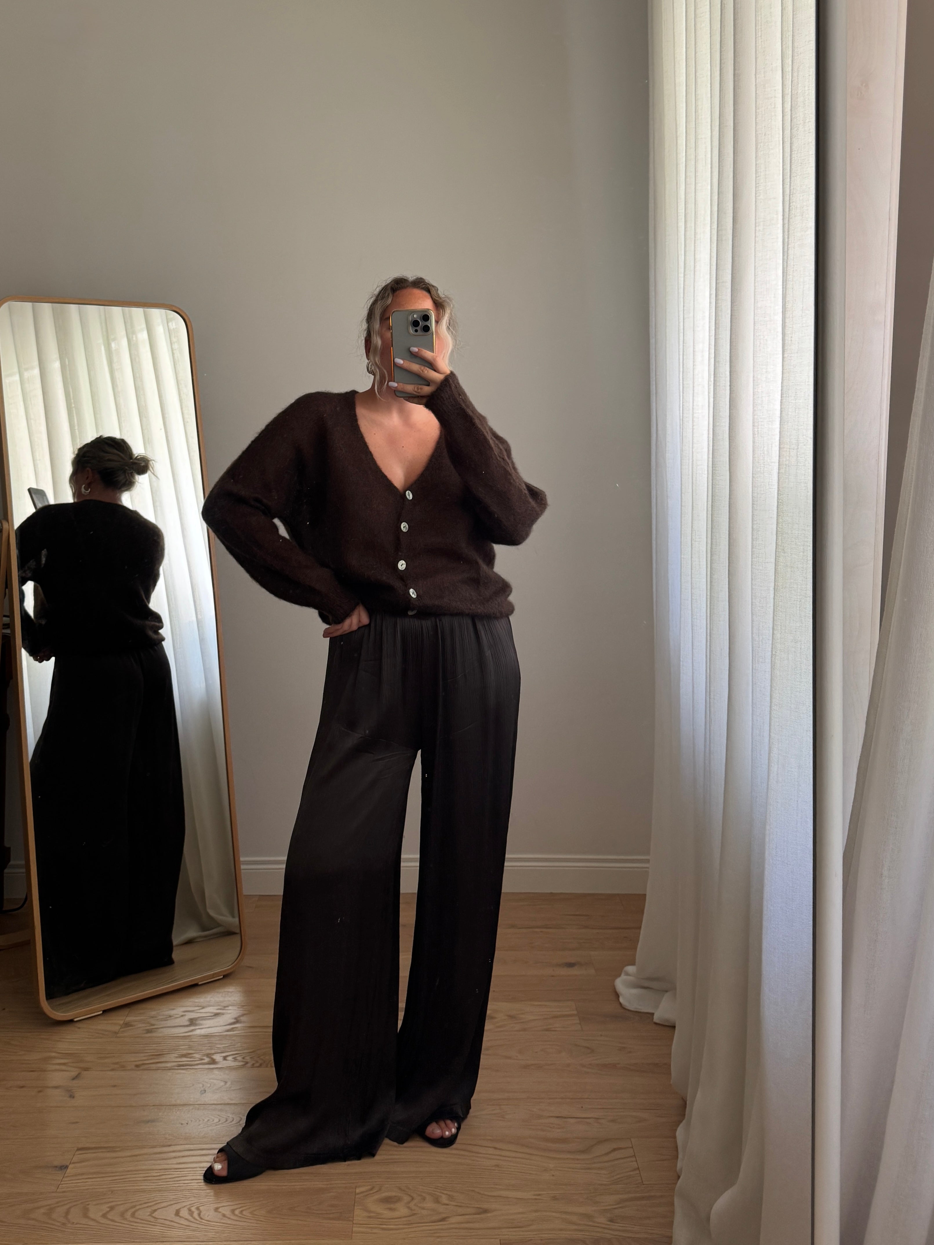 Pantaloni in viscosa - Chocolate
