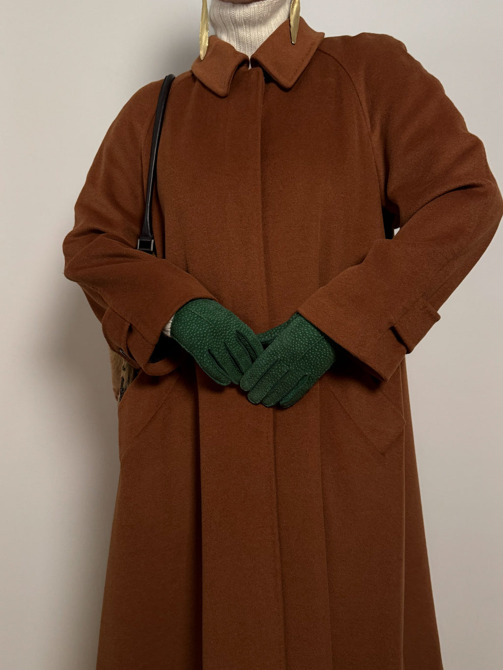 Pure wool rust coat
