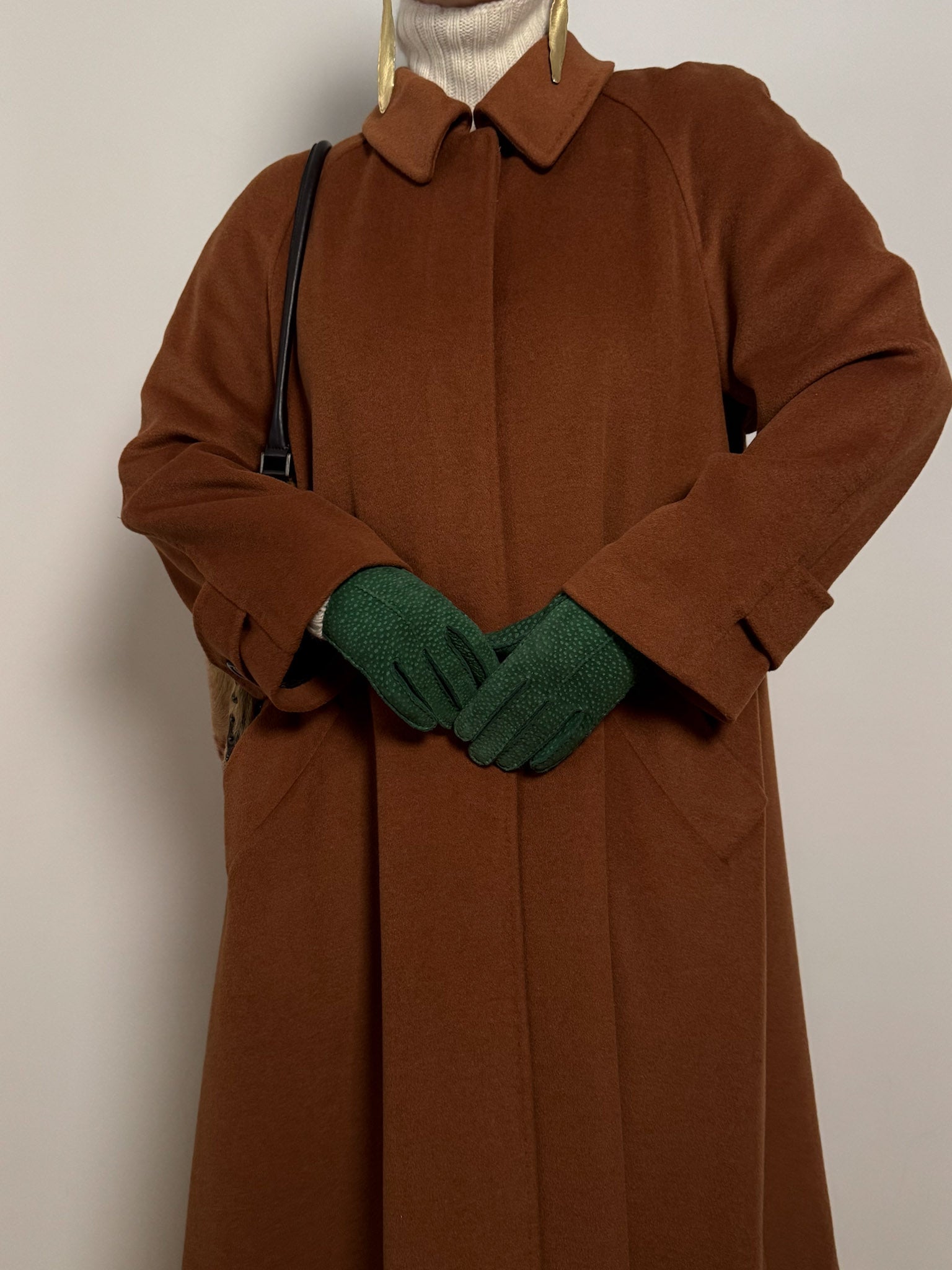 Pure wool rust coat