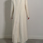 Cotton and virgin wool ivory coat