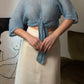 Wool blend sky top