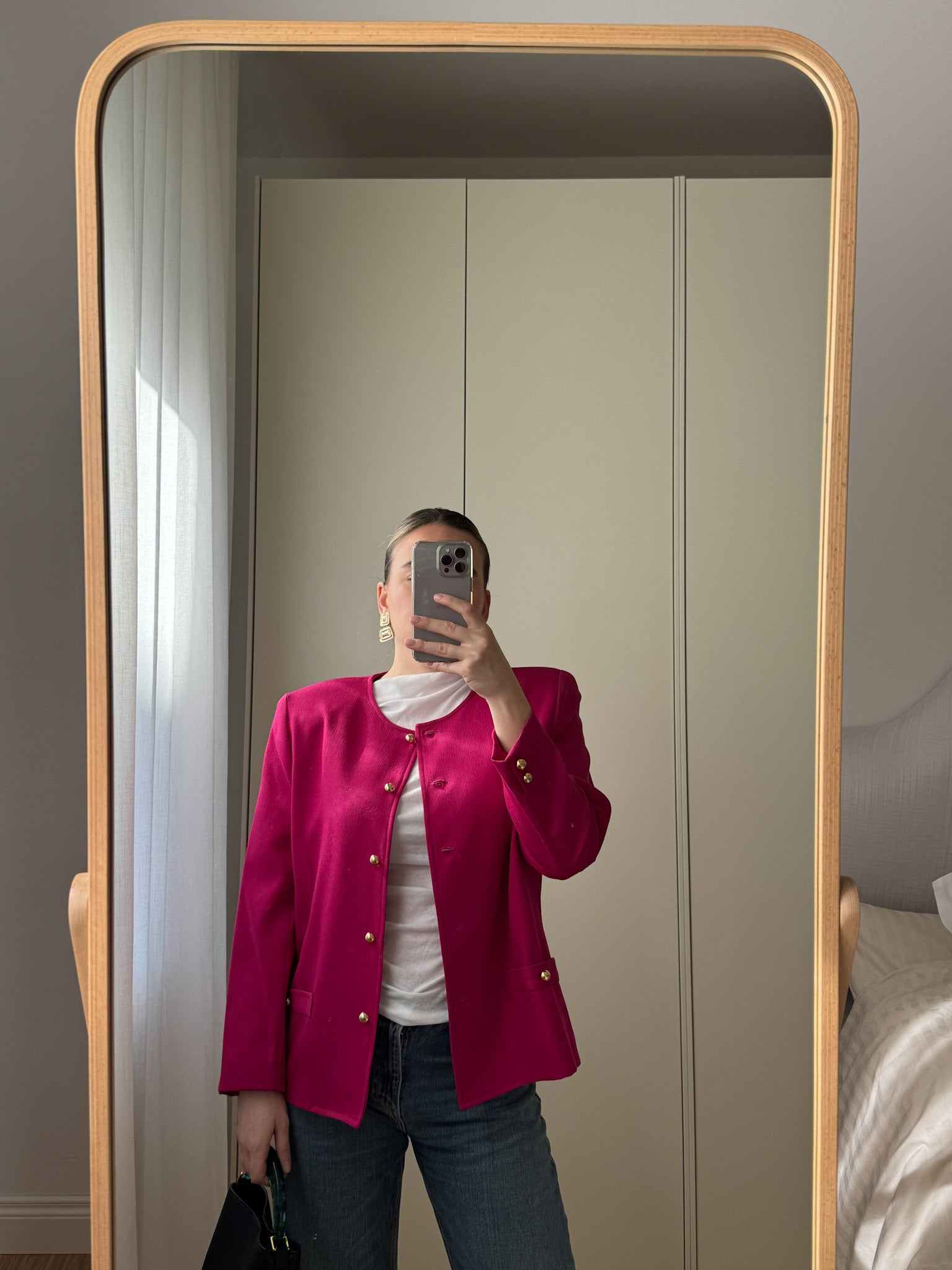 Pure wool cyclamen jacket