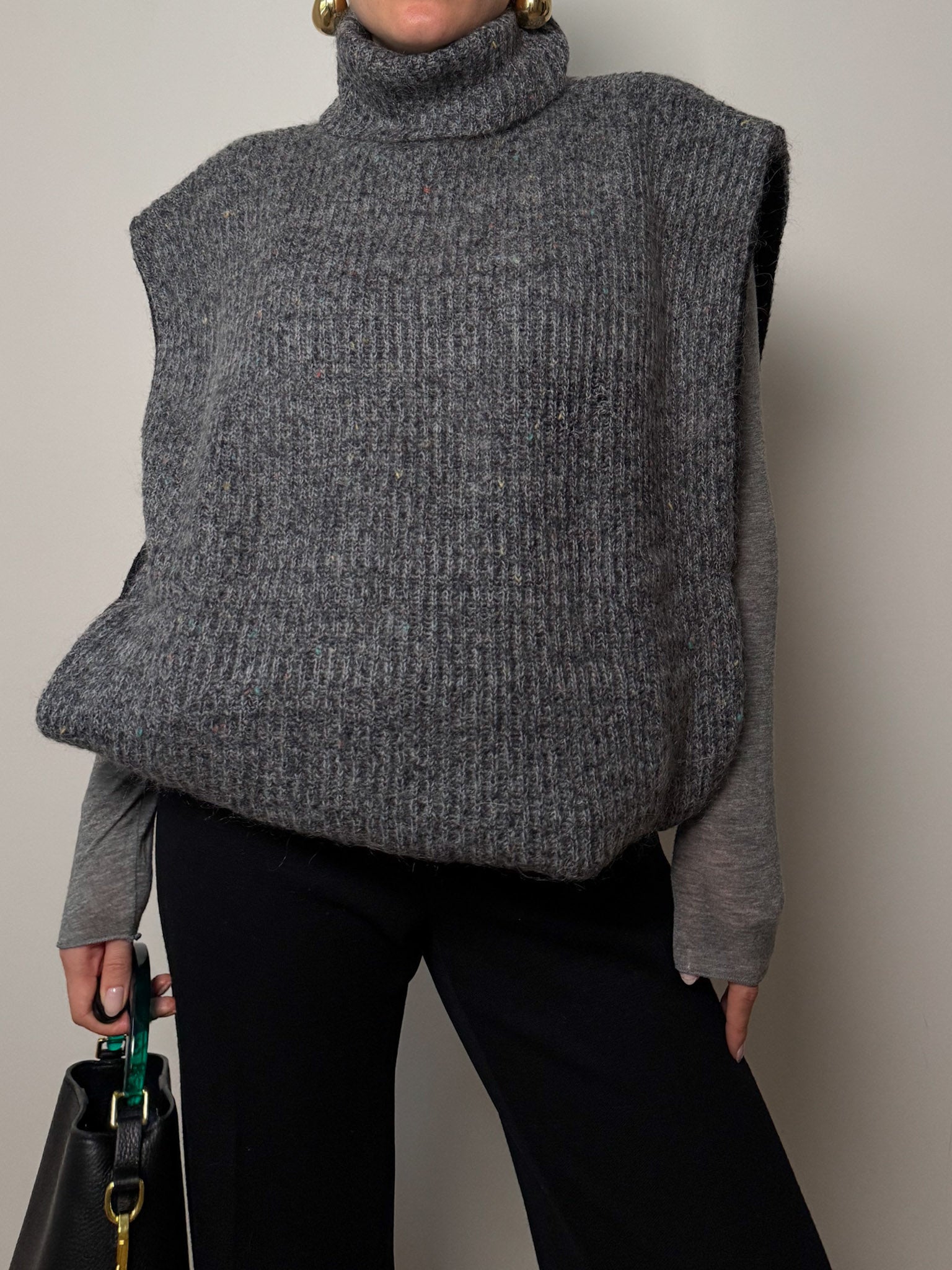 Pure wool grey vest