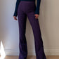 Flared purple pants