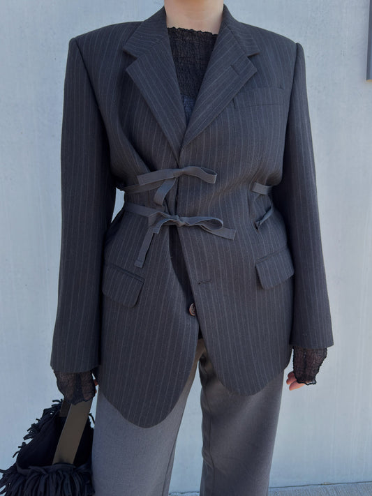 Brando grey pinstriped wool (Vittorio Lorini)