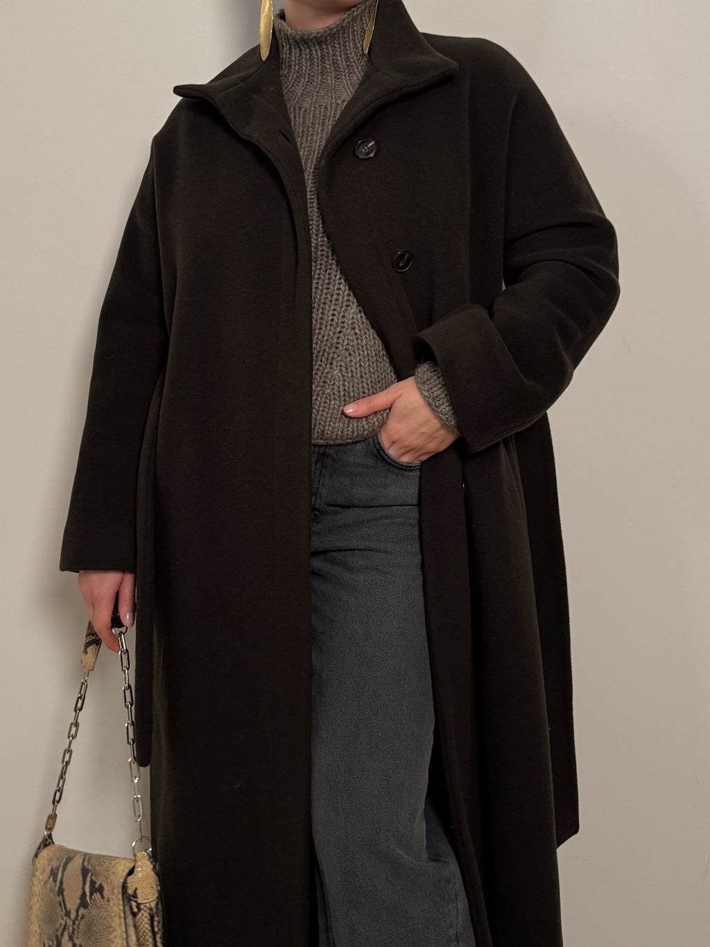 Wool and cashmere fondant coat
