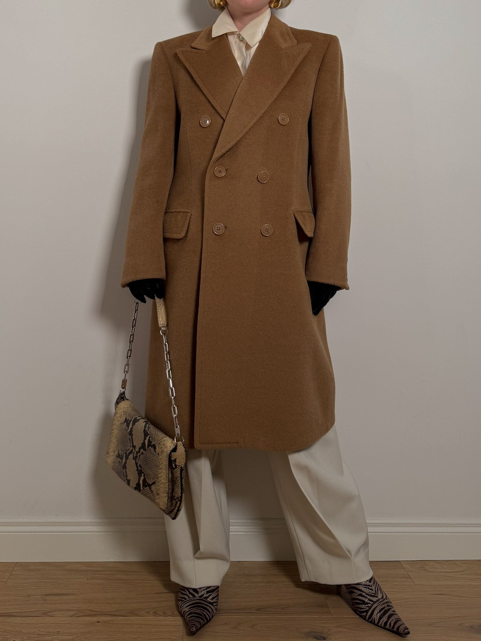 Pure wool camel coat