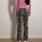 Velvet animalier pants
