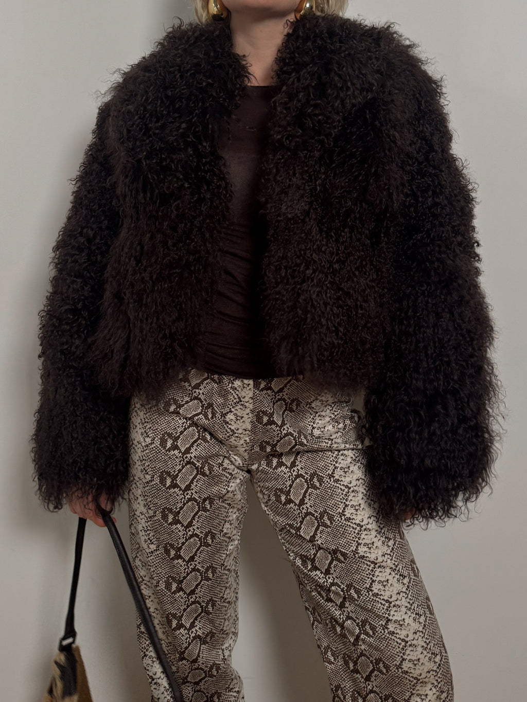 Mongolian café fur jacket