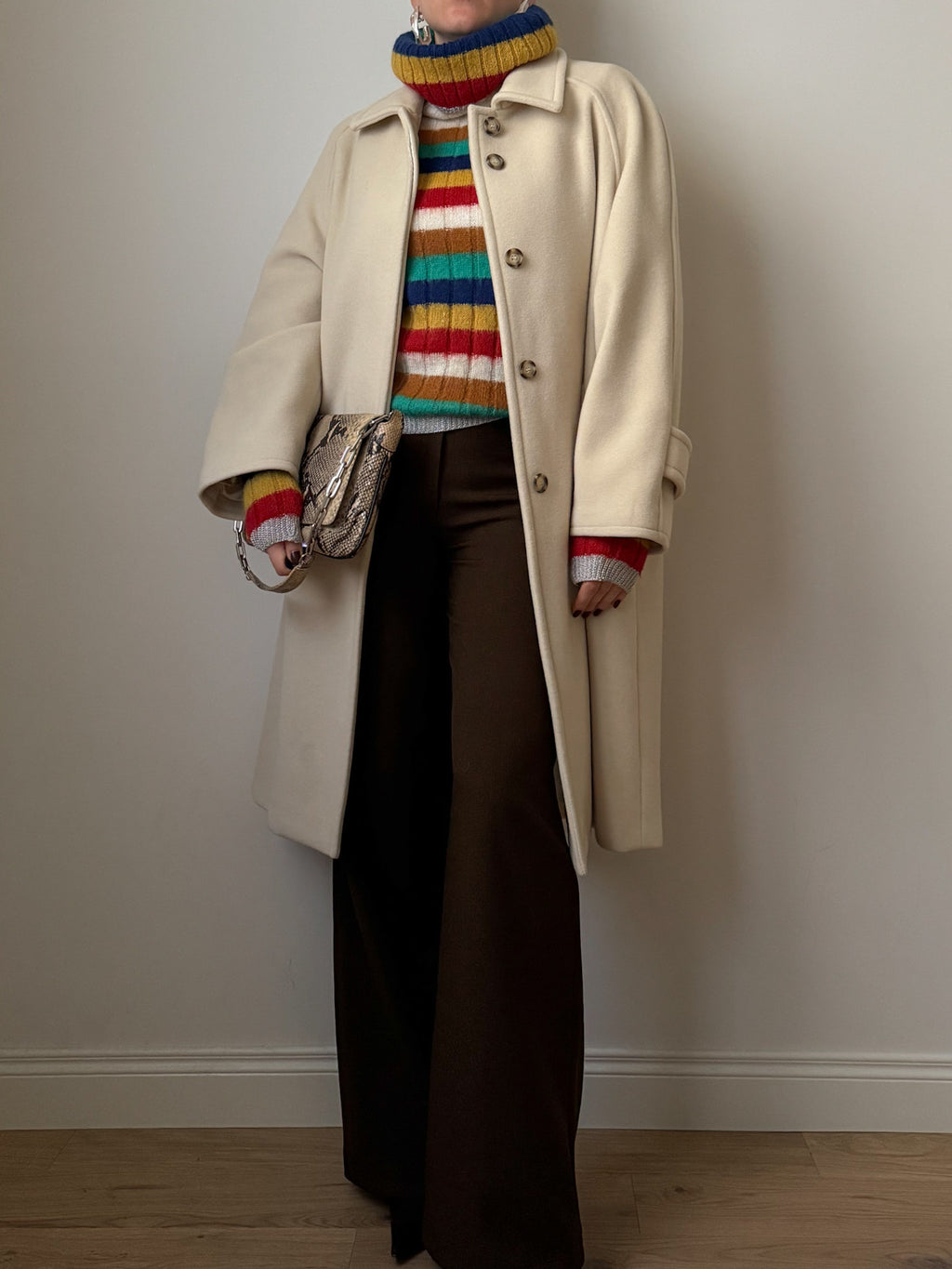 Pure wool ivory coat
