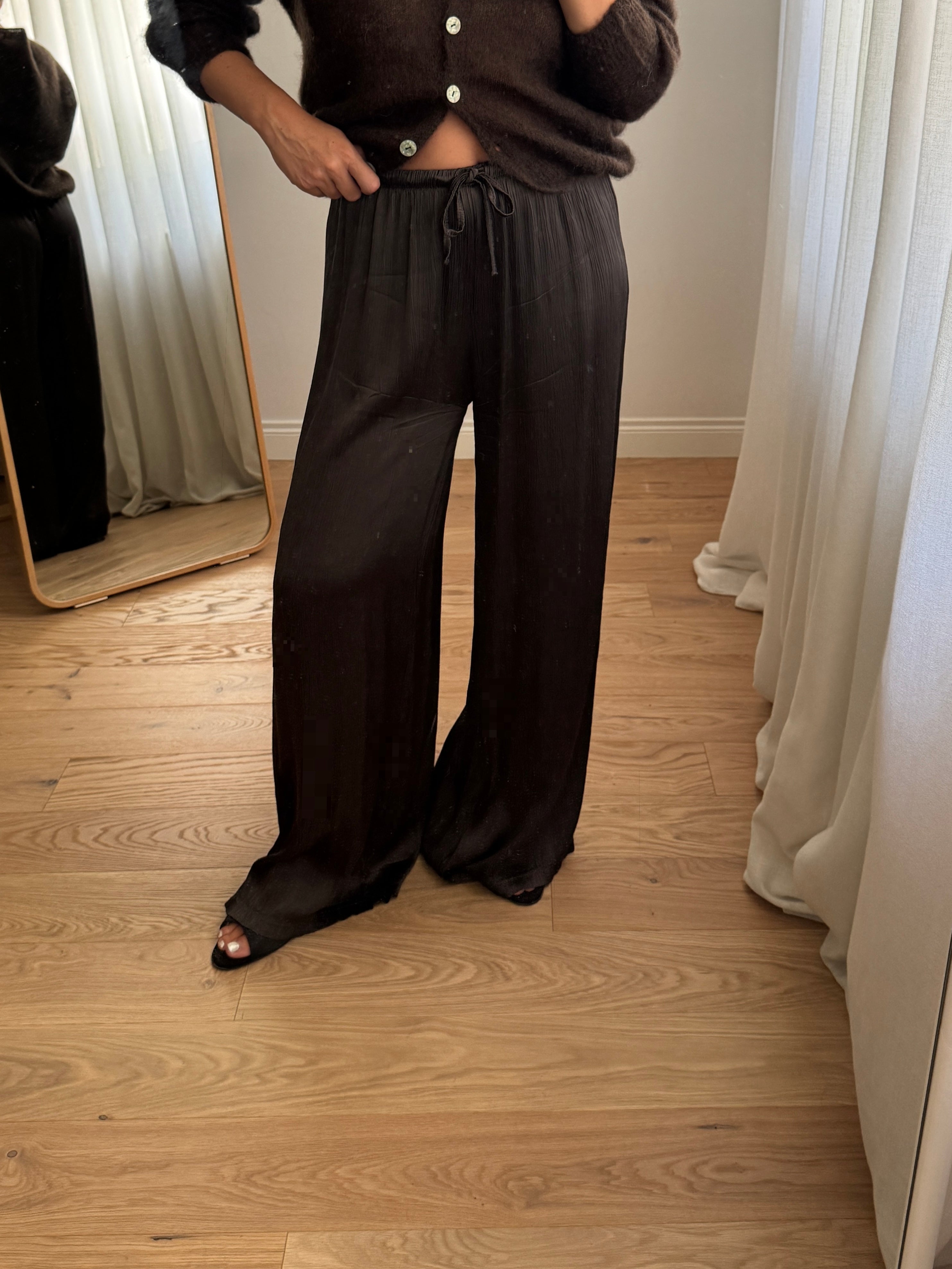 Pantaloni in viscosa - Chocolate
