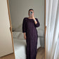 Pleated irregular purple dress