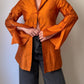 Shantung silk orange blouse