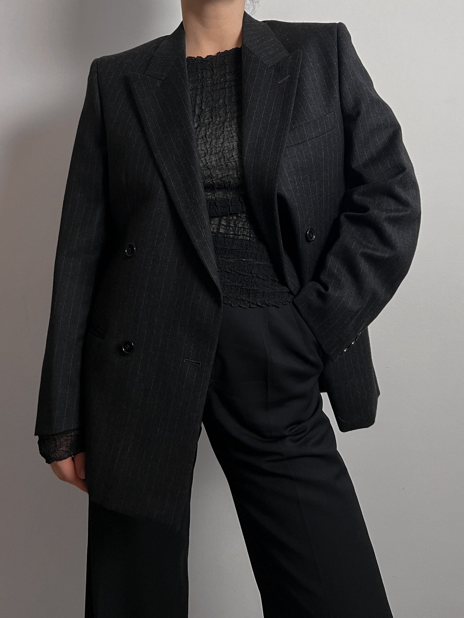 Marzotto pure virgin wool grey blazer