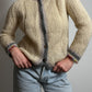 Pure wool embroidered ivory cardigan