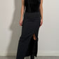 Pure wool anthracite skirt