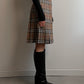 Pure wool pleated tartan skirt