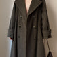 Wool and mohair olive coat