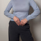 Pure merino wool sky turtleneck pull